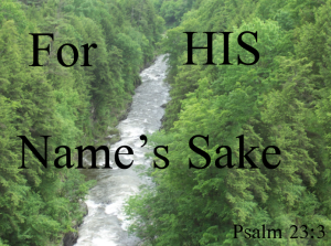 Psalm 23:3 For His Name's Sake